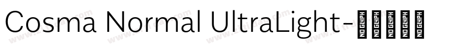 Cosma Normal UltraLight字体转换